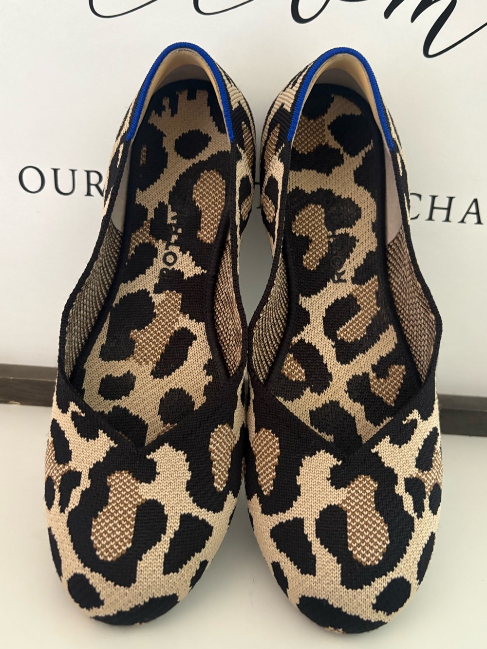 Rothy's The Flat leopard print knit Women’s 9